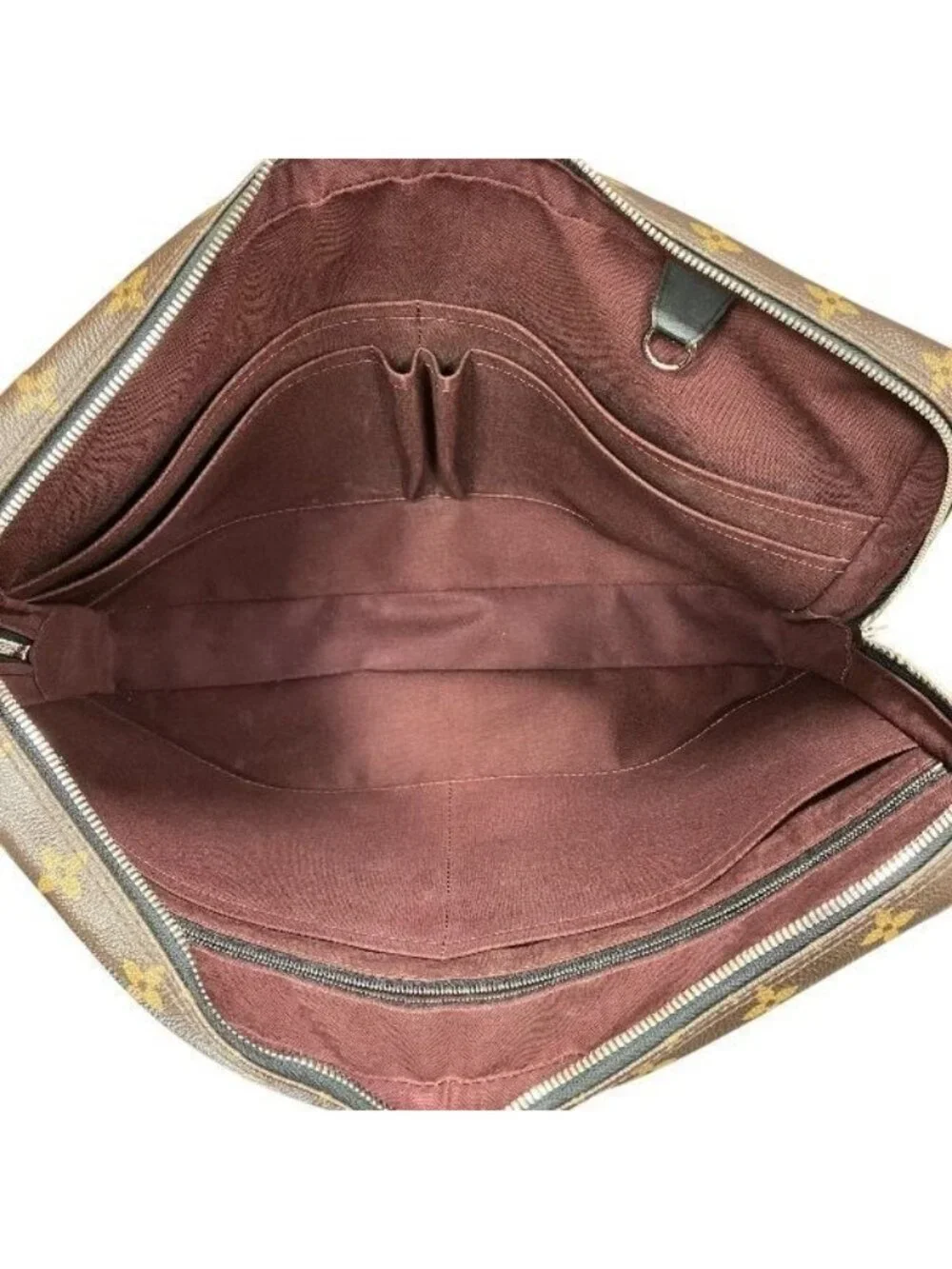Louis Vuitton Monogram Macassar Porte Documents Voyage Bag Handbag Business